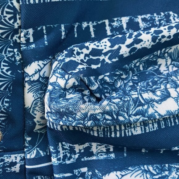 JanSport Backpack Superbreak Midnight Sky Flower Hawaiian Stripe Blue - Picture 4 of 15